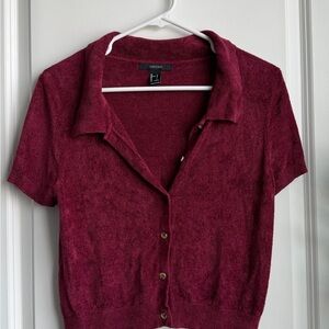 Forever 21 Burgundy Knit Sweater